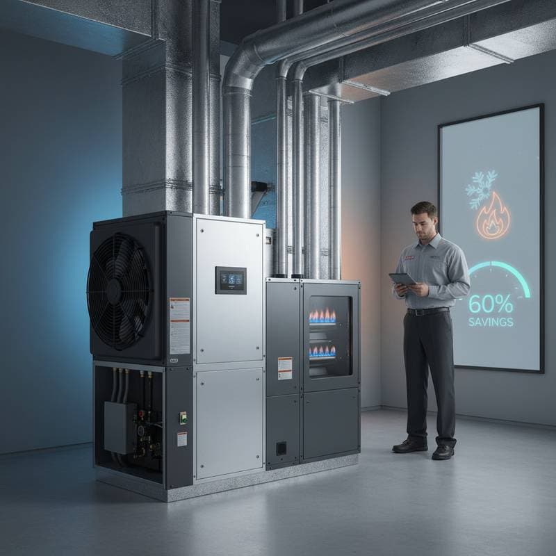 Featured image for Dual-Fuel HVAC Cuts Winter Heating Bills 60%