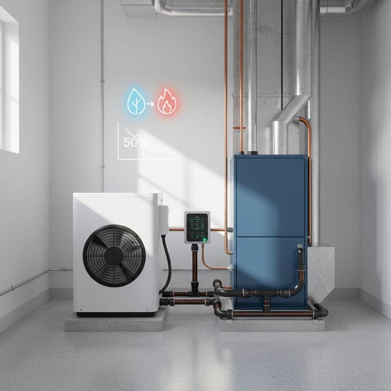 Featured image for Dual-Fuel HVAC Cuts Winter Heating Costs by 50%