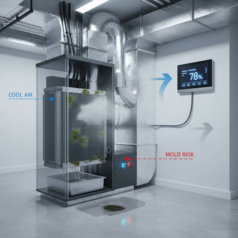 Featured image for HVAC Systems That Cool But Don't Dehumidify Breed Mold
