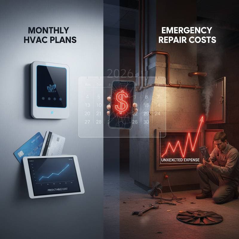 Featured image for Monthly HVAC Plans vs Emergency Repair Costs in 2026