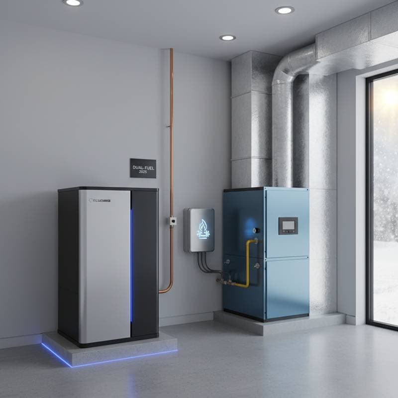 Featured image for Why Dual-Fuel HVAC Cuts Heating Waste by 25%